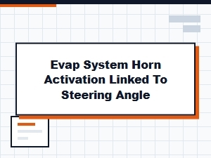 Evaporative System Horn Activation and Steering Angle Correlation