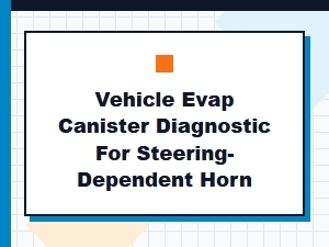 Diagnosing the Evap Canister's Steering Dependent Horn Operation